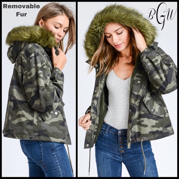 🌺🆕5⭐️Best Seller Camo Fur Lined Parka - Picture 2 of 7